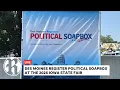 Des Moines Register Political Soapbox Aug 14 live 2026 candidates speak at Iowa State Fair