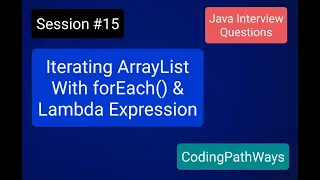 Java Interview questions How to Iterate ArrayList Using Lambda Expressions Practical Demo