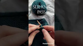 slip knit pass skp in 20 seconds