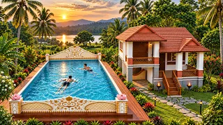 Tropical Country House With Ornate Swimming Pool