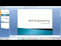 Web Programming Lab Exercises Termwork - 1