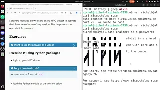 Lecture 2h Using Python packages - Alvis