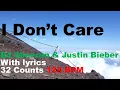 Download Lagu I Don’t Care 128 bpm with lyrics 32 counts Workout Music エアロビクス　レッスン　曲