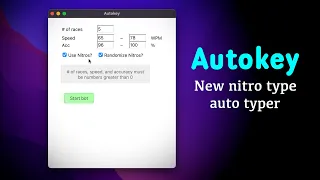 New nitro type AUTO TYPER - Autokey