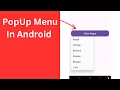Android Popup Menu Tutorial Creating Stylish Menu Options in Android Studio