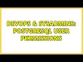 DevOps SysAdmins PostgreSQL User Permissions 2 Solutions