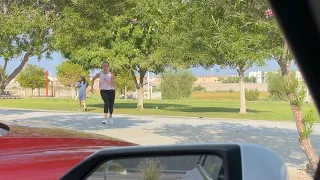 He chased her in the park 😮