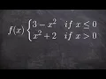 How to Graph a Quadratic Piecewise Function