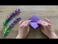Easy Origami Flower Lavender / Paper Lavender Flower 😍