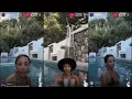 Doja Cat chilling in the pool Instagram Live Feb 22 2022