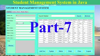 Student Management System in Java NetBeans MySQL Database Part-7