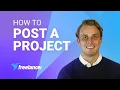 How To Post A Project on Freelancer