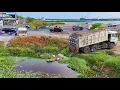 Lagu Be Watchful Loading Landfill Using Dump Truck 25Ton \u0026 Skill Dozer Pushing Land Huge Size, Mix VDO