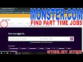 How To Find Part Time Jobs On Monster Jobs