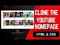 I Cloned the YouTube Homepage With Pure HTML CSS Beginner Friendly
