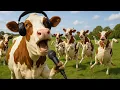 Download Lagu Puluhan sapi lembu jinak berbaris rapi mengawali perjalanan panjang menuju lahan hijau rerumputan 2