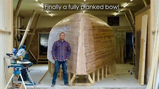 The Higher Up We Get, The Harder It Gets! Strip Planking A 50 Ft Sailboat – Ep. 356 RAN Sailing