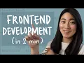 Frontend Development explained in 2 minutes Tech in 2
