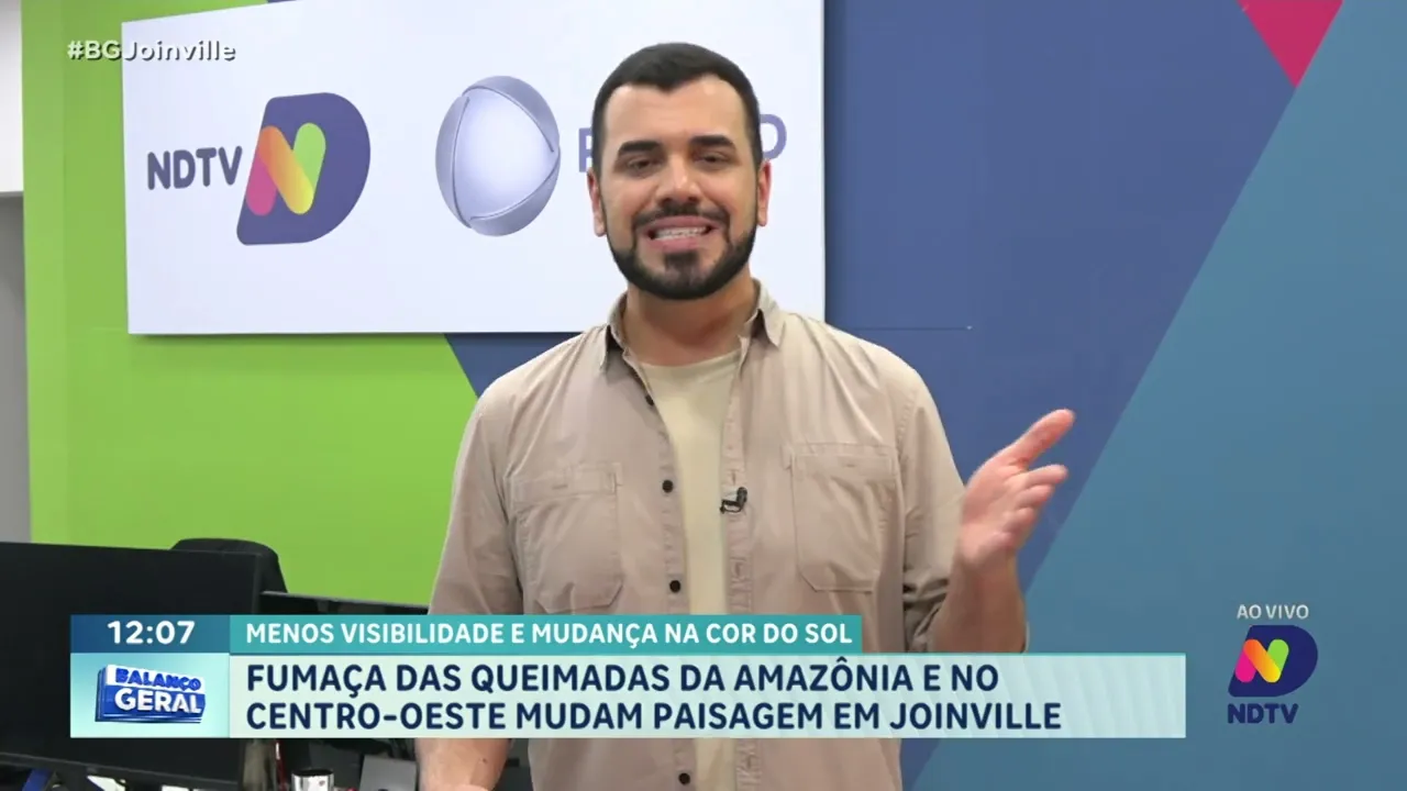Fumaça das queimadas da Amazônia e no Centro-Oeste mudam paisagem em Joinville
