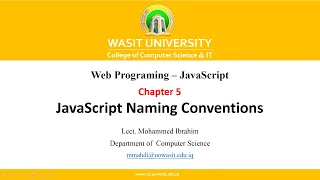 5 JavaScript Naming Conventions