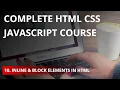 Inline and Block Elements in HTML - Tutorial