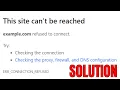 How to Fix ERR - CONNECTION