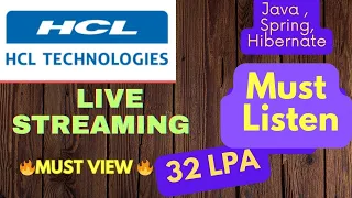 HCL java developer interviewer LIVE questions and answers 6