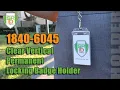 Clear Permanent Locking Hard Plastic Badge Holder for 1 to 2 ID Cards by Specialist ID 1840-6045