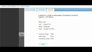 Software Lab Simulation 18-1 Android Studio