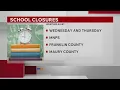 Middle Tennessee school closures for Wednesday Thursday