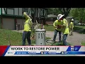 AES working to restore power after strong storms