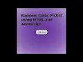 Random colour picker using html and javascript