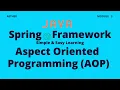 Java Spring Framework - Aspect Oriented Programming AOP Session 3 Aether