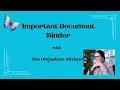 HOW TO CREATE AN IMPORTANT DOCUMENT BINDER GET THOSE IMPORTANT PAPERS ORGANIZED