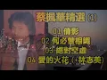 蔡楓華精選 (1)（内附歌詞）01 倩影  02 何必曾相識  03 絕對空虛  04 愛的火花 (+林志美)