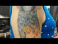Owl Tattoo Watercolor Style