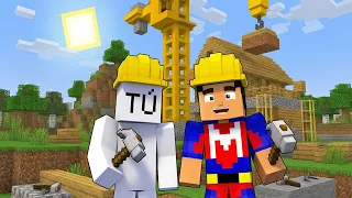 TÚ construyes una CASA conmigo en Minecraft