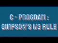 simpson s rule in c language numerical integration