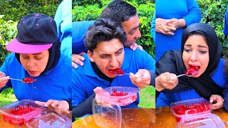 اسرع شخص هياكل اكبر طبق جيلي في اقل من دقيقتين هياخد الجائزه 