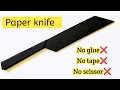 DIY paper knife How to make knife with paper Paper craft No glue knife Origami knife No glue sword