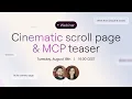Generate a cinematic scroll page Elementor MCP teaser Webinar with Roi Ronnie