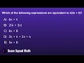 How to Identify Equivalent Expressions Combining Like Terms Distributive Property