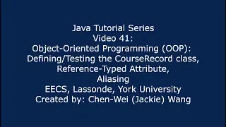 EECS1021 Java Tutorial 41