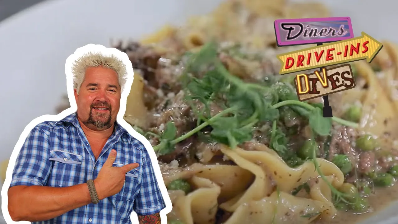 Guy Fieri Eats Short Rib Pappardelle in Delray Beach   Diners, Drive-Ins and Dives   Food Network