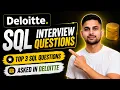 Top 3 SQL Questions Asked in Deloitte Interview Data Analyst SQL