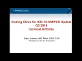 ICD-10 Coding Clinic Update Q3 2019 Cervical Arthritis