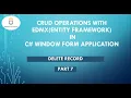 How to Delete Record From Database Using Entity Framework in C Window Form in