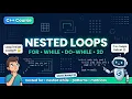 C Nested Loops Explained For While Patterns Lecture 23