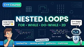 C Nested Loops Explained For While Patterns Lecture 23