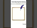 Cute dog outline using turtle python